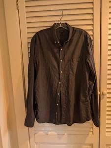 Men's JCrew Blue Linen Button Front Shirt Size L - Picture 1 of 5