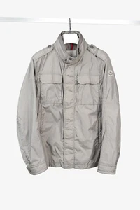 Moncler Jonathan Giubbotto Hidden Hood Grey Nylon Field Jacket, Size M - Bild 1 von 15