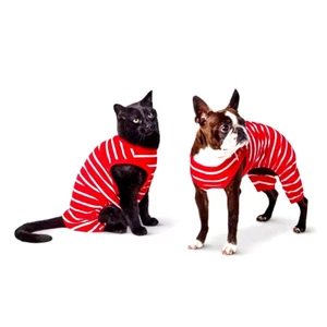 Wondershop Red Stripe Knit Thermal Cat/Dog Pajamas,pj's SZ. LARGE to 100 lbs NWT - Picture 1 of 6