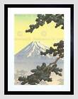 NATURE LANDSCAPE FUJI JAPAN VOLCANO KAWASE HASUI FRAMED ART PRINT MOUNT B12X4057