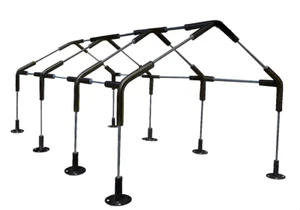 Kit de toldo de marco de 8 patas de paso alto de alta resistencia 1-3/8" sin postes/tubos con almohadillas para pies - Imagen 1 de 14