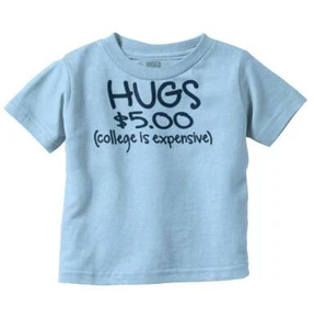 Funny Newborn College Shower Gift Outfit Toddler Boy Girl Youth T Shirt Tee - Picture 1 of 15