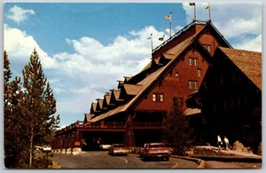 Postcard Wyoming Yellowstone National Park Old Faithful Inn Upper Geyser Basin - Imagen 1 de 2
