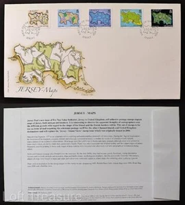 Jersey Stamps: "Jersey Maps" NVI First Day Cover 2010 - Picture 1 of 3