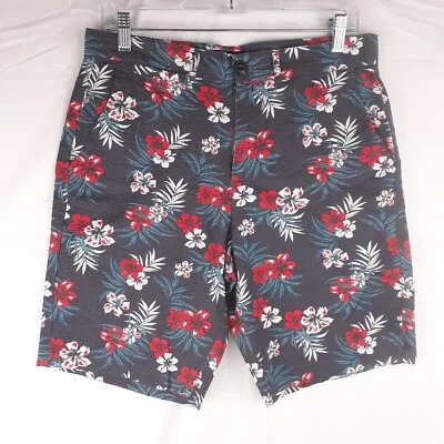Pantalones Cortos Jachs New York Para Hombre Gris Oscuro Floral Con Bolsillos Talla 29 Foto 1 de 4