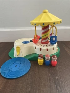 Vintage Fisher Price Little People Change-A-Tune Karussell #170 funktioniert 1 Scheibe - Bild 1 von 9