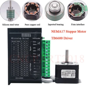 Nema 17 1.8° Stepper Motor TB6600 Drive Control for 3D Printer DIY 2Phase 4Wire - Picture 1 of 23