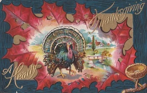 Eine herzhafte Erntedank Postkarte PM 1909 - Bild 1 von 2