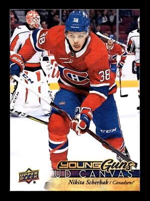 3-11-05 PWE READ . 2017-18 upper deck ud canvas young guns #c107 nikita scherbak - Image 1 of 2