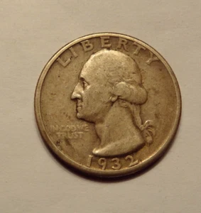 1932-D WASHINGTON QUARTER, VF-XF CONDITION, KEY DATE - Picture 1 of 2