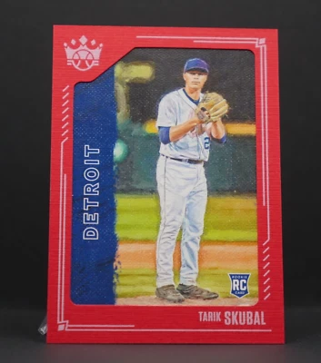 2021 Panini Diamond Kings TARIK SKUBAL RC Red Frame Parallel #132 Detroit Tigers - Image 1 of 2