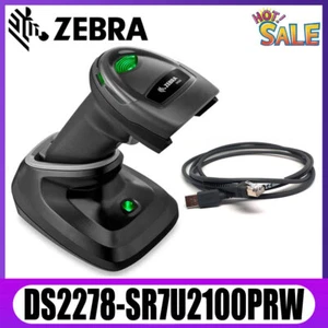 Zebra DS2278-SR7U2100PRW Bluetooth 1D 2D Barcode Scanner With USB Cable & Cradle - Picture 1 of 7