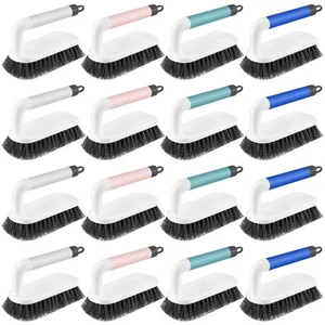 16 Pack Scrub Brush Heavy Duty Cleaning Brushes with Handle Stiff Bristles Sc... - Picture 1 of 6