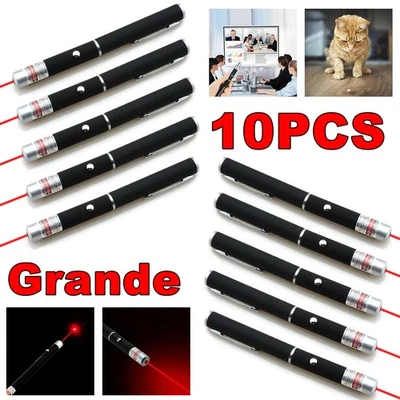 10PCS Funny Lazer 650nm Red Laser Pointer Pen 1mw 900 Miles Visible Beam Light - Image 1 of 4