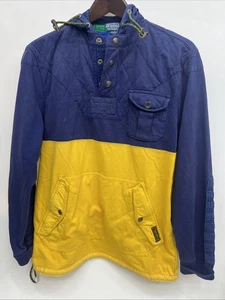 Polo Ralph Lauren Hoodie blau gelb Rugby Pullover Wandern Outdoor - Größe M - Bild 1 von 10