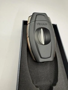 Tagliasigari doppio XIKAR Flip - taglio a V e taglio dritto - nero e bronzo - nuovo - Foto 1 di 9