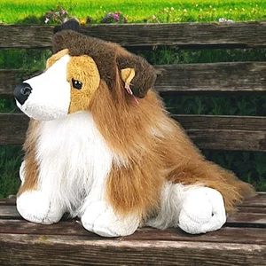Ganz Webkinz Collie Sheltie Plush HM149 Retired Brown White Puppy Dog NO CODE - Picture 1 of 15