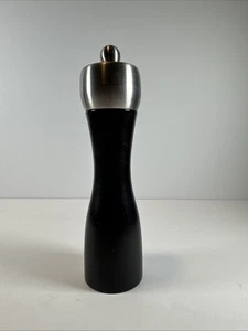 Peugeot 8 Zoll Schwarz Matt Salz/Pfeffermühle Mahlwerk Holz Metall Top - Bild 1 von 3
