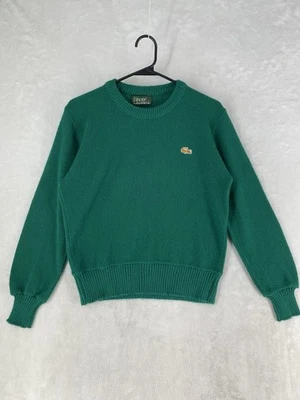Suéter De Colección Izod Lacoste Para Mujer Pequeño Verde Lana Tejido Cuello Redondo Pescador Foto 1 de 4
