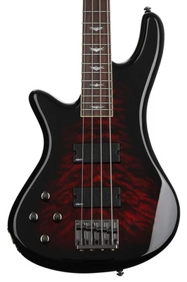 Schecter Stiletto Extreme 4 LH Left-Handed Bass Guitar - Black Cherry - Image 1 of 4