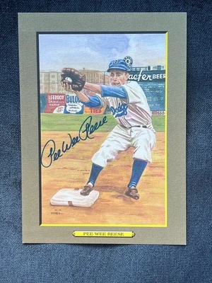 Tarjeta autógrafa PEE WEE REESE PÉREZ STEELE GRANDES MOMENTOS - Preciosa firma Foto 1 de 2