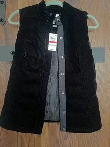Charter Club Black Padded Velvet Gillet US XS/UK S BNWT RRP $99.50 - Picture 1 of 4
