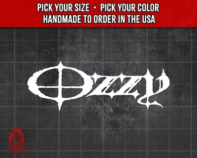 Calcomanía moderna con logotipo de Ozzy Osbourne para pegatina con logotipo de banda de automóvil para computadora portátil de metal pesado Foto 1 de 4