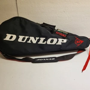 VTG Dunlop Performance 2 Pocket Racquet Tennis Bag Black White Red Embroidered - Picture 1 of 8