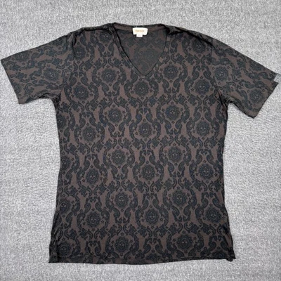 Винтажная мужская рубашка Diesel Seditionaires средний череп коричневая готическая эмо гранж Y2K - Изображение 1 из 4