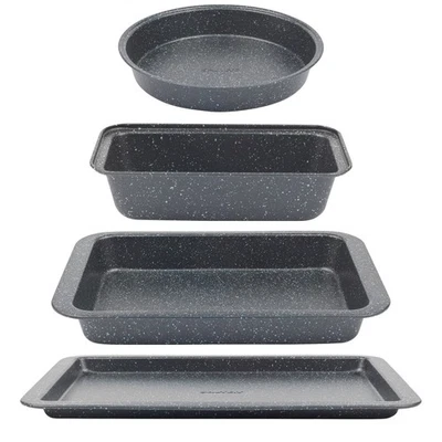Salter Baking Tray Set Non-Stick Carbon Steel Oven Tin Roaster Cake Tin Loaf Pan - Image 1 of 4