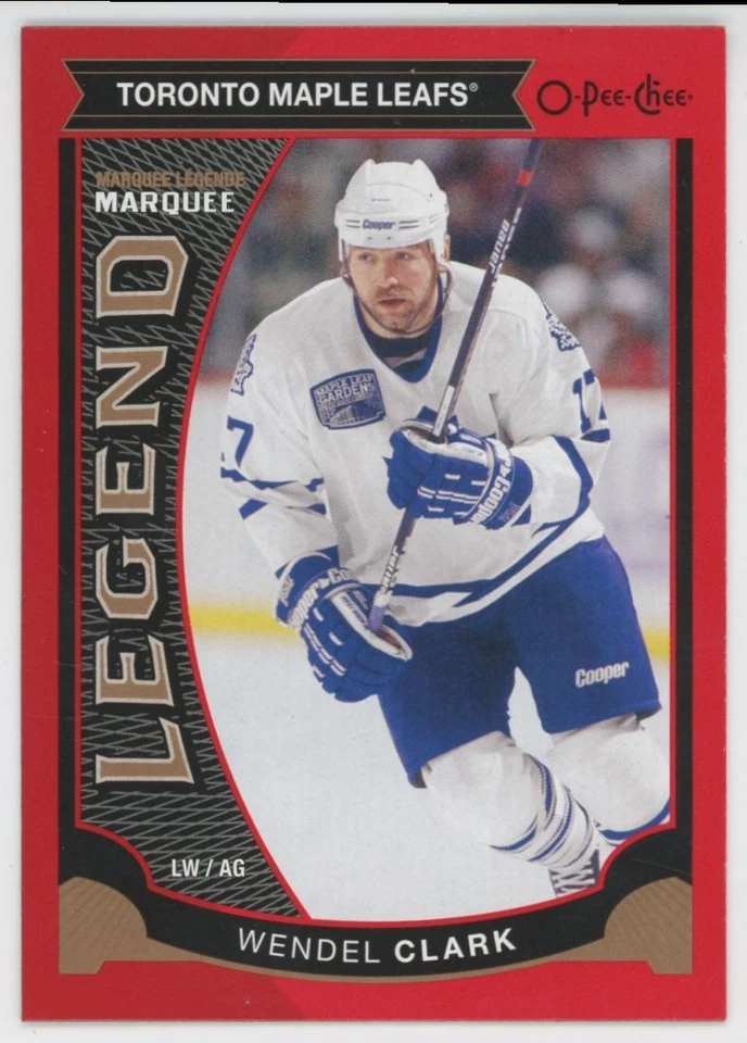 2015-16 O-PEE-CHEE Wendel Clark #598 MARQUEE LEGEND RED BORDER - Image 1 of 2