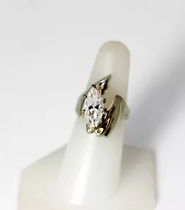 Anillo de glamour de circonio cúbico de plata esterlina corte marquesa de 2,5 quilates 7 - 11551 - Imagen 1 de 4
