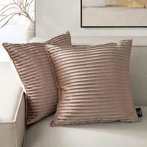 Phantoscope Pack Of 2 Velvet Decorative Throw Decorative Pillow Cover Crushed 18 - Picture 1 of 6