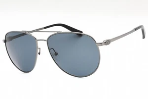 Gafas de sol SALVATORE FERRAGAMO SF157S 015 marco de metal oscuro lentes azules 60 mm - Imagen 1 de 4