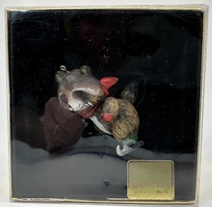 Hallmark Tree-Trimmer Raccoon Christmas Ornament QX142-3 New Skates 1978 - Picture 1 of 14