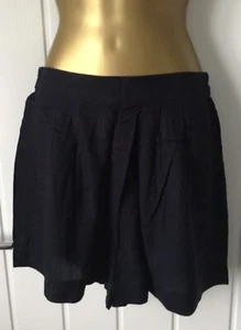 H&M Navy Lightweight Summer Shorts UK 10 NEW - Picture 1 of 3
