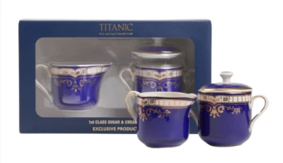 Titanic 1ª Clase Pasajero Azúcar y Crema Conjuntos Auténticos Réplica Raro Foto 1 de 4