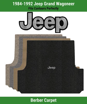 Alfombrilla de carga Lloyd Berber para Jeep Grand Wagoneer 84-92 con Jeep plateado sobre negro Foto 1 de 4
