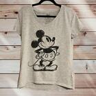 Disney Women's Mickey Mouse Crewneck T-shirt Short Sleeve Gray Size Large