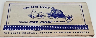 SCOTTIE DOG TEXACO Jefe de Bomberos GASOLINA ANUNCIOS Mapa San Francisco Área de la Bahía De colección  Foto 1 de 4