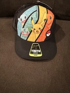 Bioworld Pokemon Multicharacter Mesh and Microfiber Youth Baseball Hat NEW Tags - Picture 1 of 7