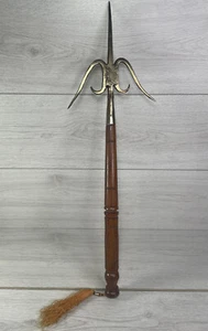 Vintage Billhook Polarme 61 cm Brown Wooden Handle - Picture 1 of 13