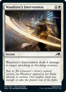 x4 Wanderer's Intervention NEO MTG 41/302 COMÚN M/NM 4x - Imagen 1 de 1