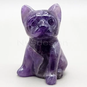 Amethyst Hund Kristallstein, Naturheilstein, süße Hundefigur, spirituell - Bild 1 von 6