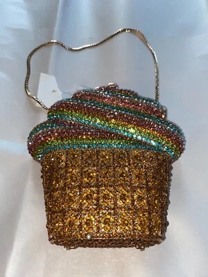 New Natasha Swarovski Crystal Clutch Cup Cake Handbag, Purse - Image 1 of 4