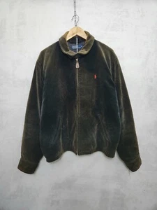 Vintage Y2K Polo Ralph Lauren Velvet Corduroy Bomber Jacket size XL - Picture 1 of 14