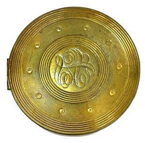Vintage Fuller Brush Gold Compact Mirror Purse Travel Makeup Vanity Retro EUC - Picture 1 of 11