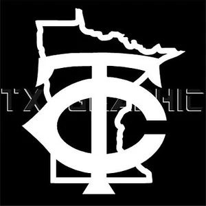 DECAL FOR Minnesota Twins Map BASEBALL WINDOW vinyl STICKER LAPTOP - Picture 1 of 2