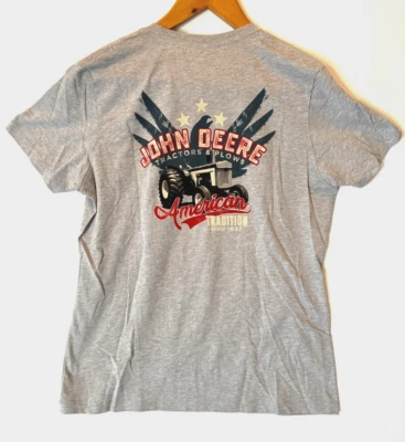 Camiseta John Deere para mujer XL 2XL gris tractores y arados americanos Foto 1 de 4