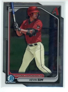 2024 Bowman Chrome Prospects Kevin Sim Arizona Diamondbacks #BCP-34 - Picture 1 of 2